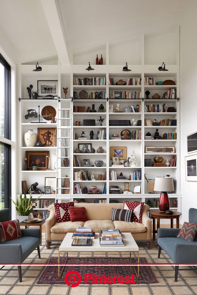 The Home Library of your Dreams | Bookshelves in living room, Built in shelves living room, Home library rooms
