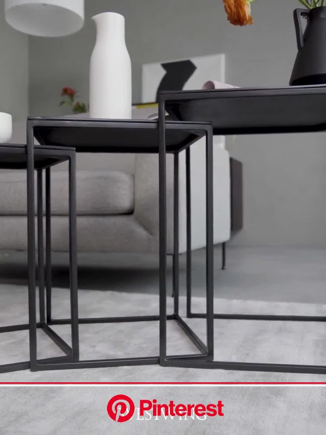 Set 3 tavolini in metallo Dwayne | WestwingNow [Video] [Video] | Tavolini in metallo, Idee di interior design soggiorno, Tavolini