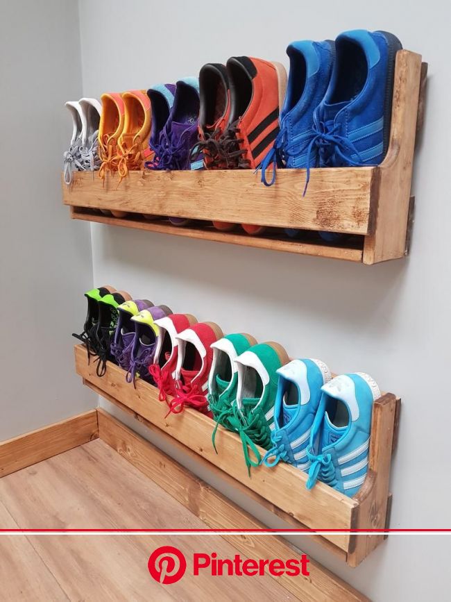 large wooden shoe storage