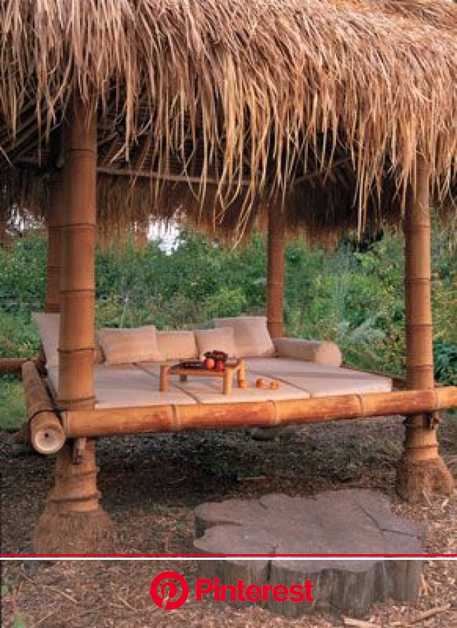 3 Beautiful Ways to Sleep Under the Stars | Bamboo house design, Outdoor living, Bamboo house